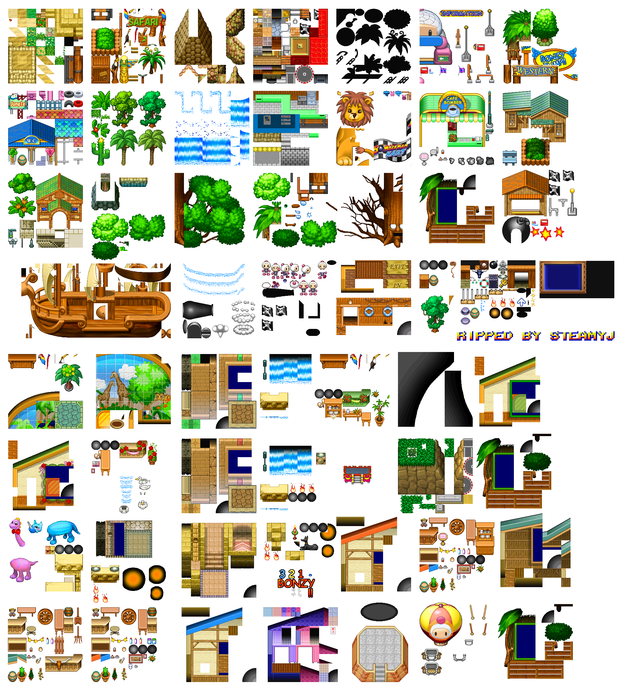 Bomberman Land 2 - Green Zone Tiles