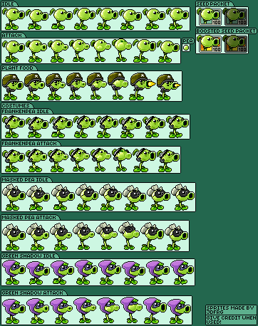 Plants VS. Zombies Customs - Peashooter (Plants vz. Zombies 2, DS Style)