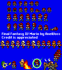 Mario (Final Fantasy IV SNES-Style)