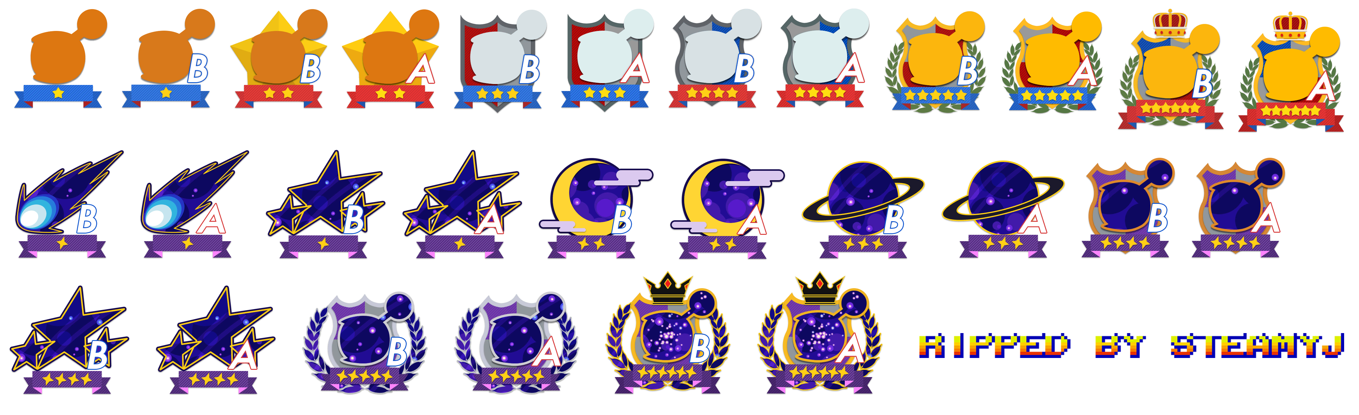 Super Bomberman R - Rank Icons
