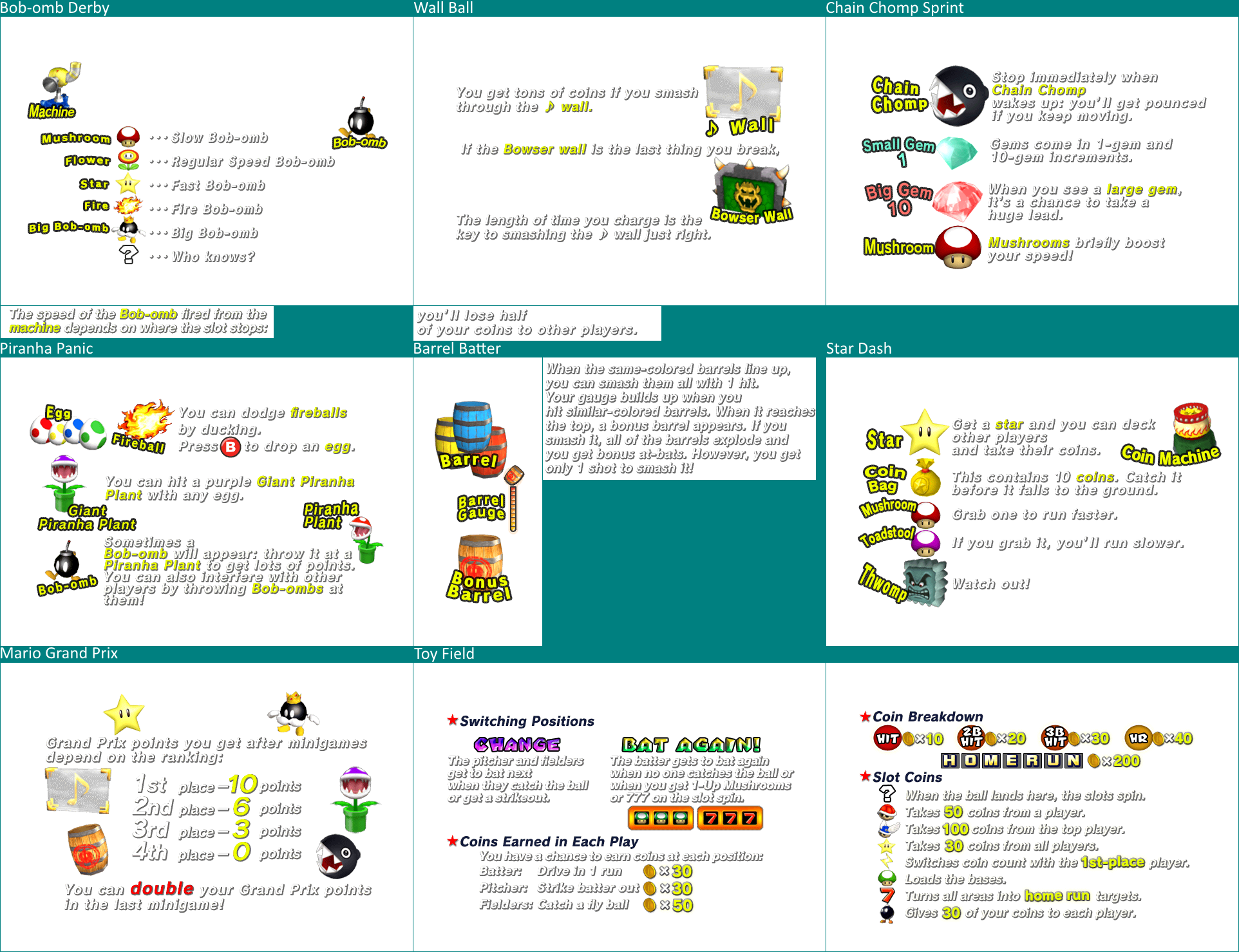 Minigame & Toy Field Rules (English)