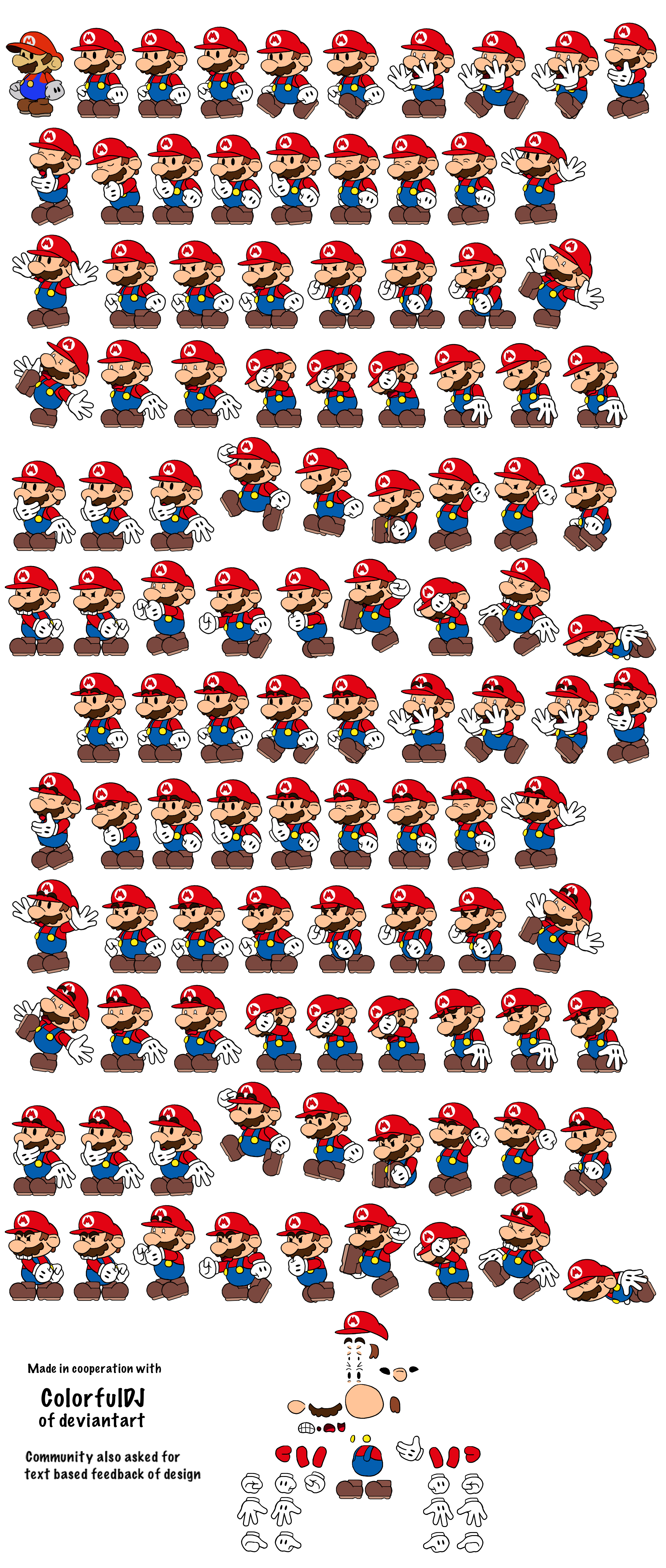 Paper Mario Customs - Mario (Paper Mario-Style, V2)