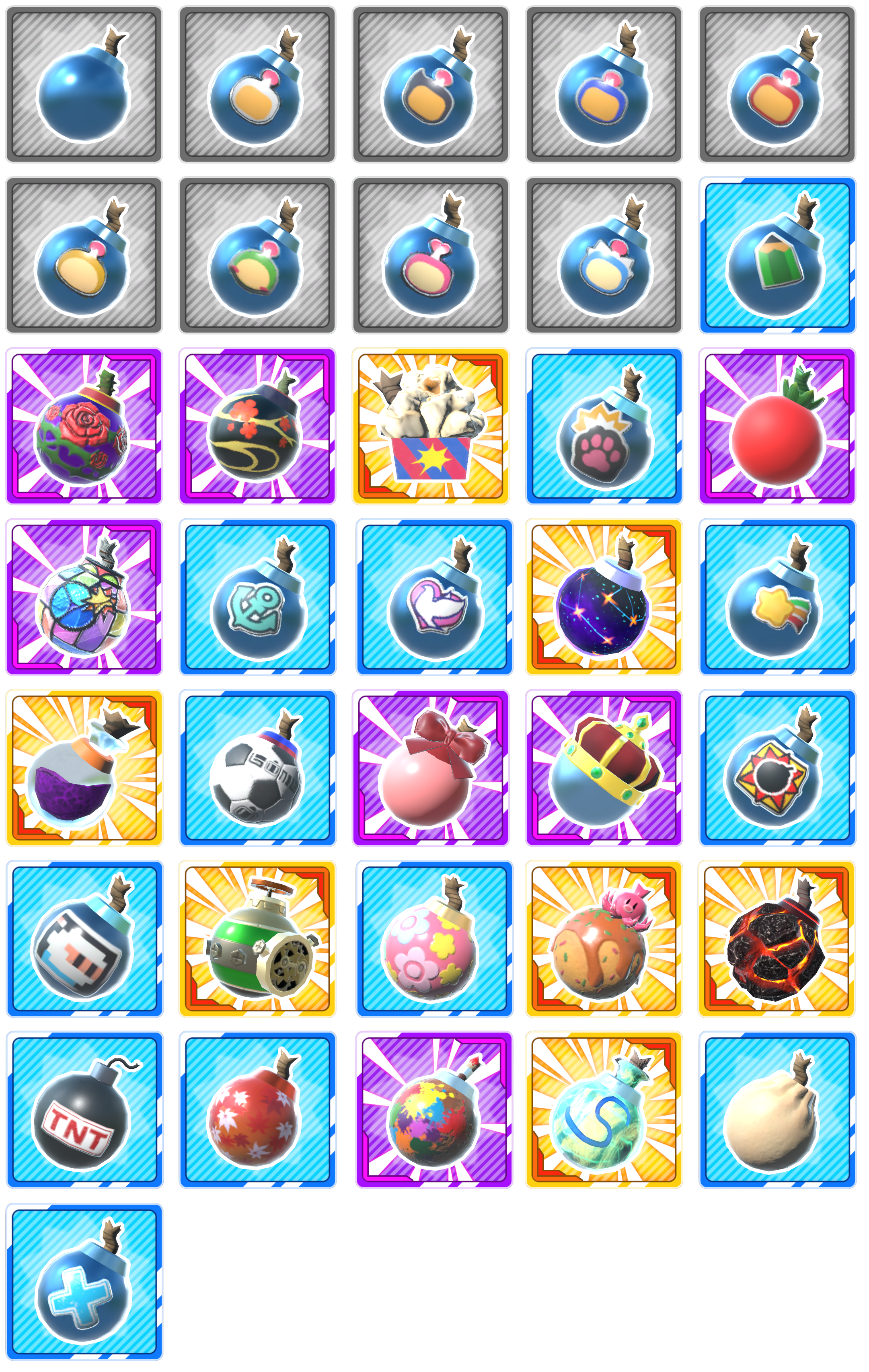 Super Bomberman R Online - Bomb Icons (Large)