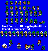 Luigi (Final Fantasy IV SNES-Style)