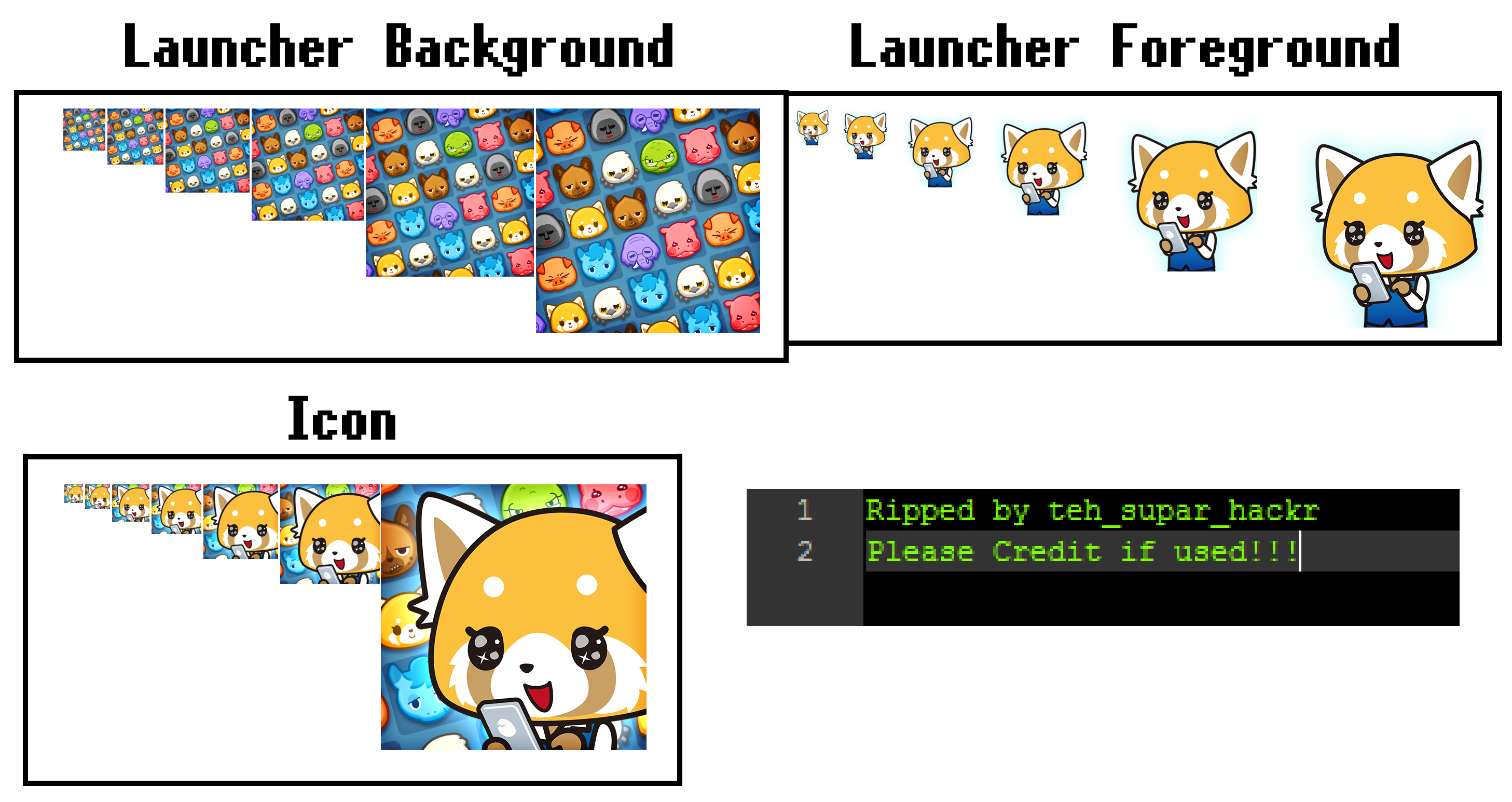 Aggretsuko: The Short Timer Strikes Back - Icons and Launcher Backgrounds