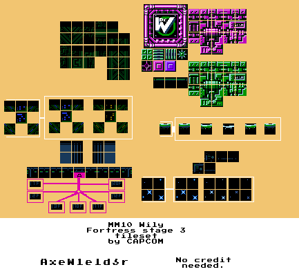 Wily Stage 3 Tileset