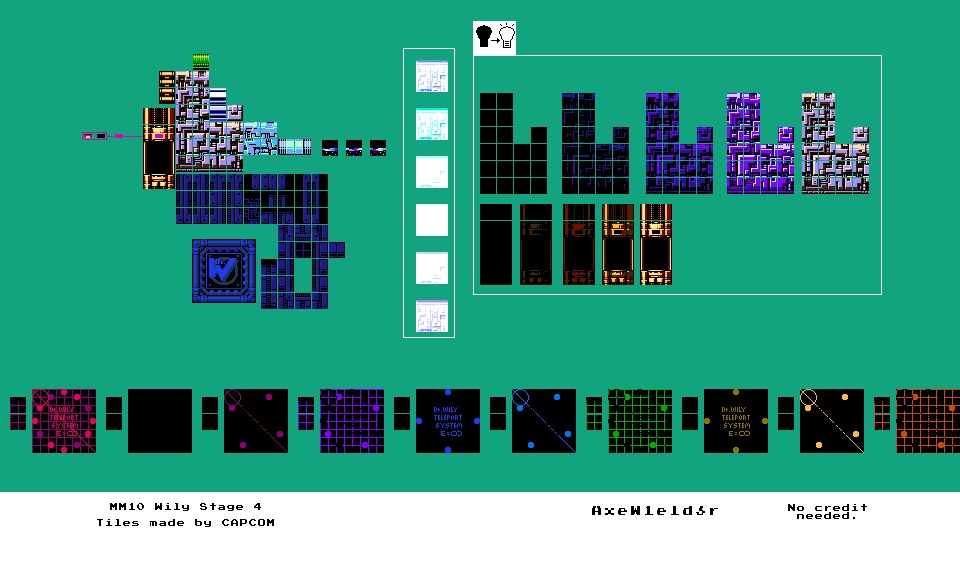 Wily Stage 4 Tileset
