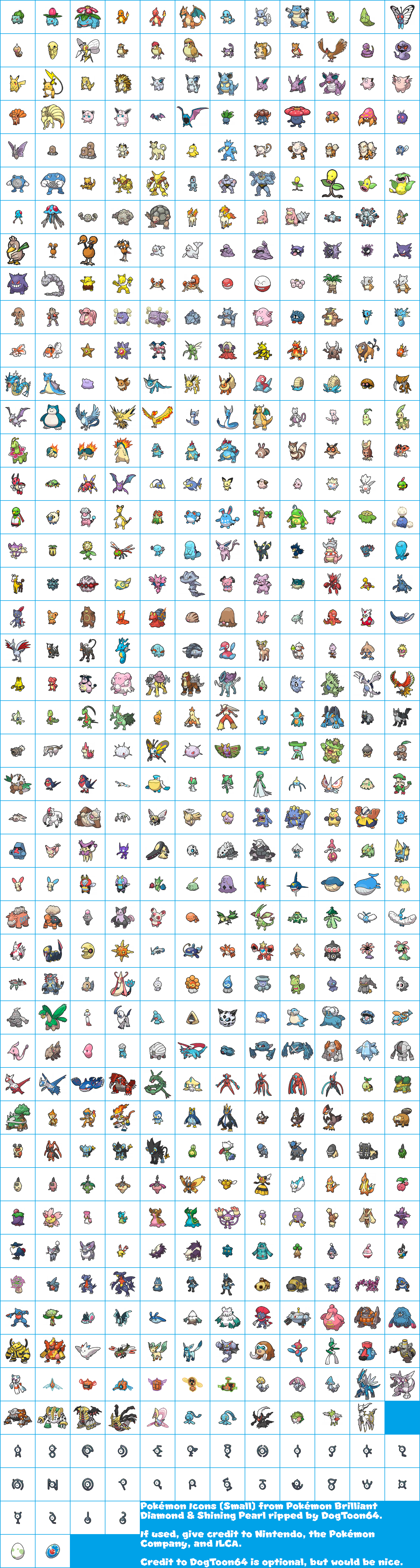 Pokémon Icons (Small)