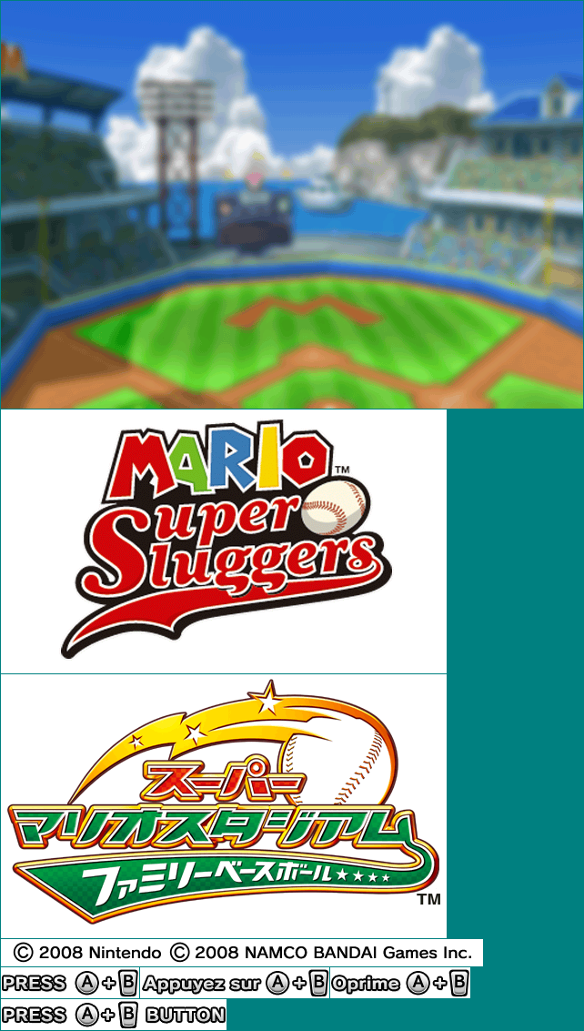 Mario Super Sluggers - Title Screen