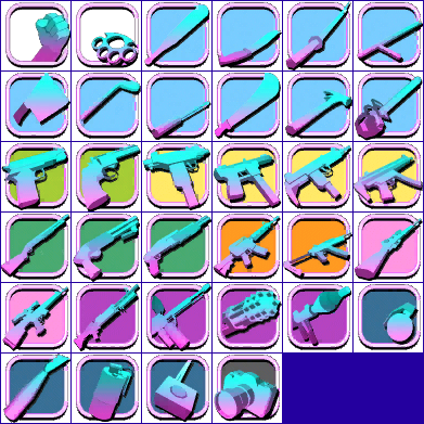 Grand Theft Auto: Vice City - Weapon Icons