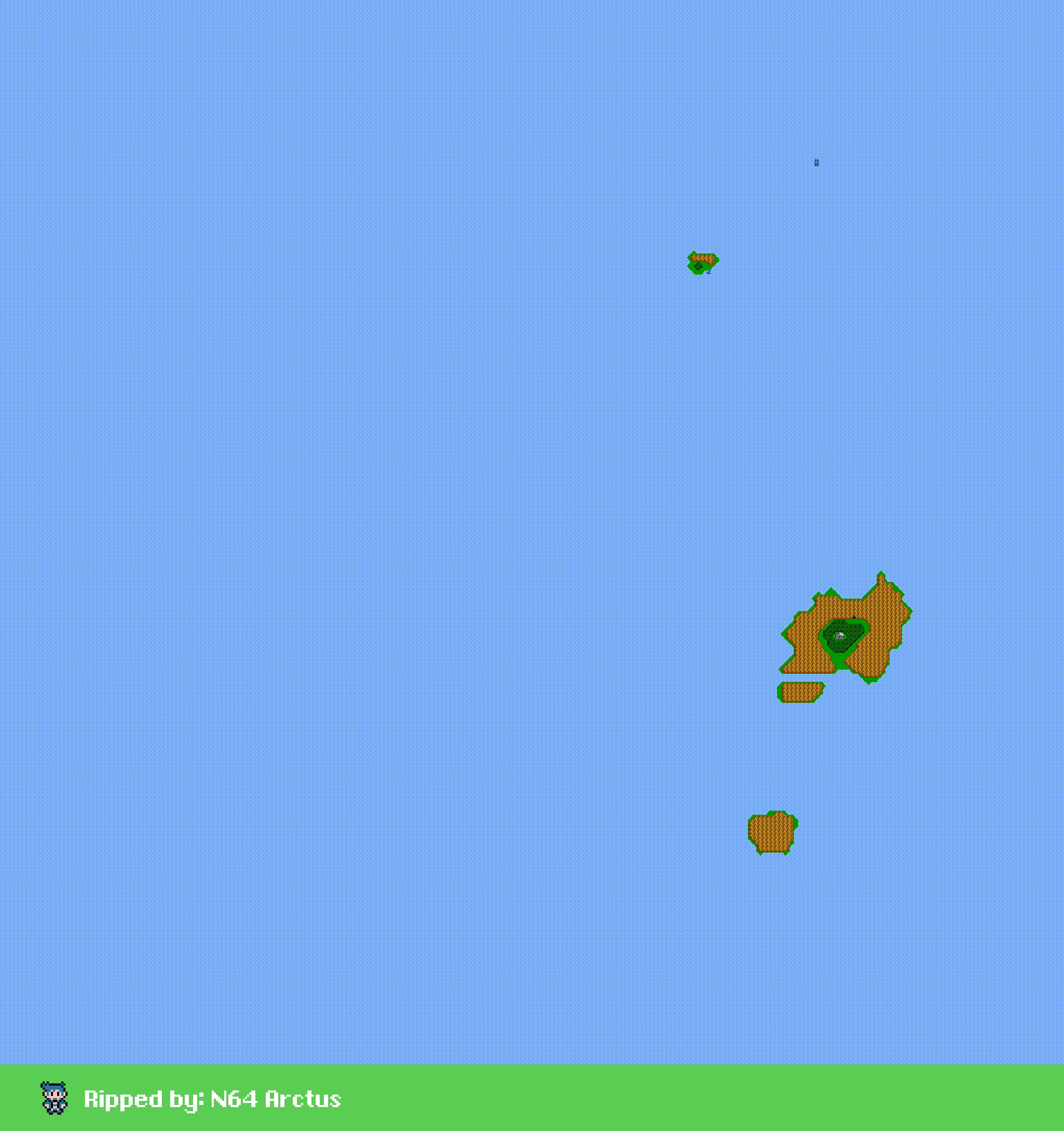 Final Fantasy 3 (JPN) - Overworld (Flooded Surface)