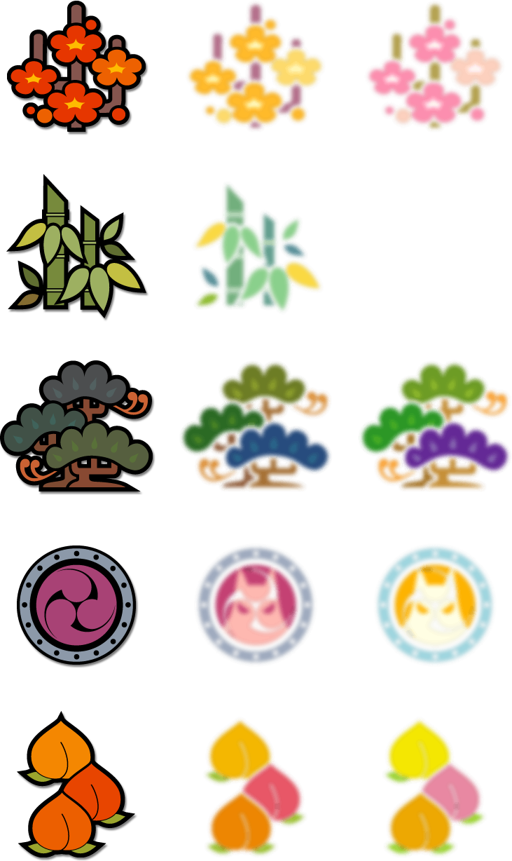 Taiko no Tatsujin 7 - Difficulty Level Icons