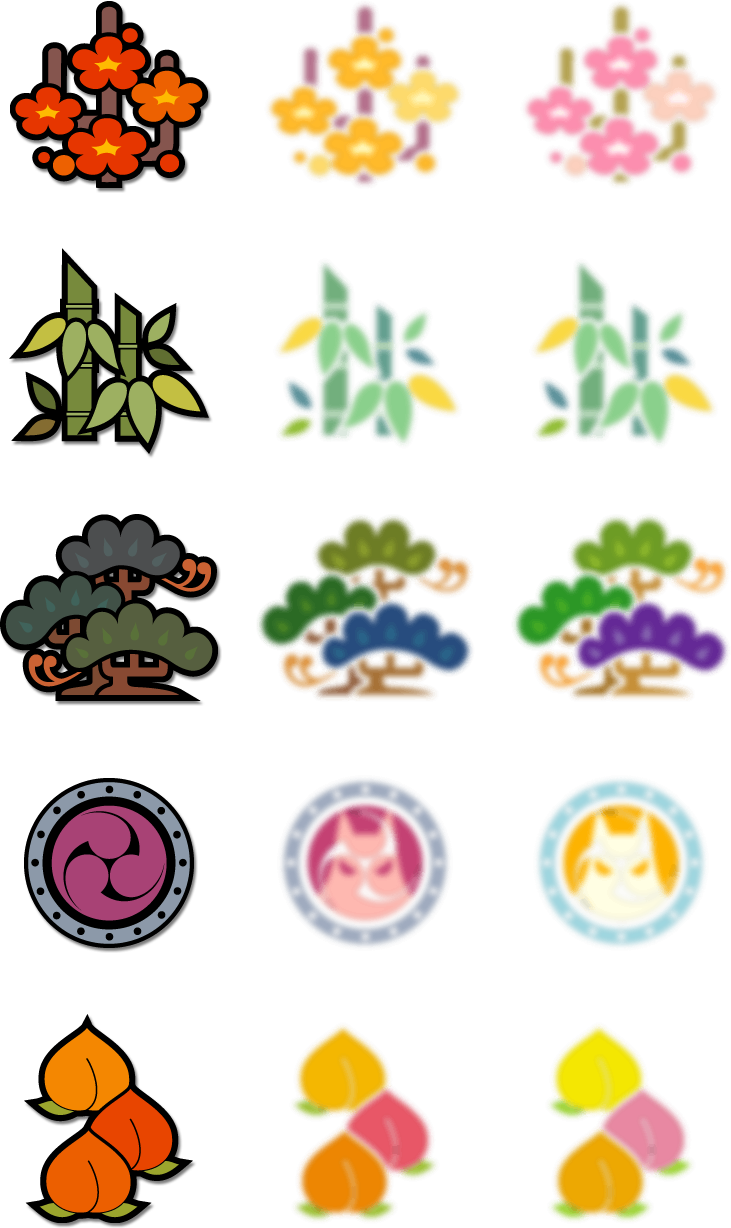 Taiko no Tatsujin 8 - Difficulty Level Icons