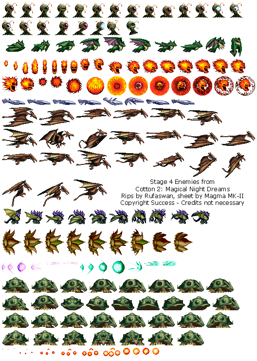 Cotton 2: Magical Night Dreams (JPN) - Stage 4 Enemies