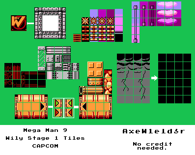 Mega Man 9 - Wily Stage 1 Tileset