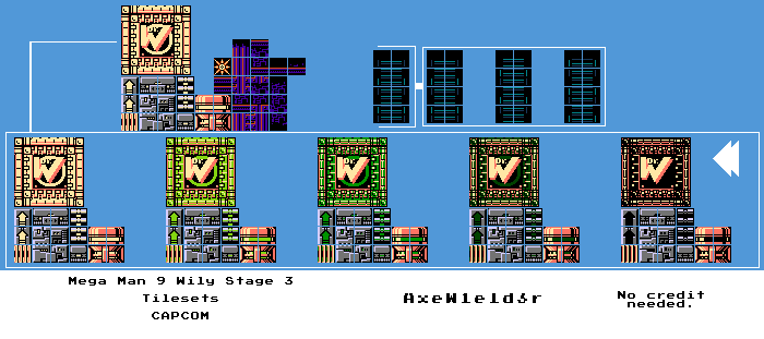 Wily Stage 3 Tileset