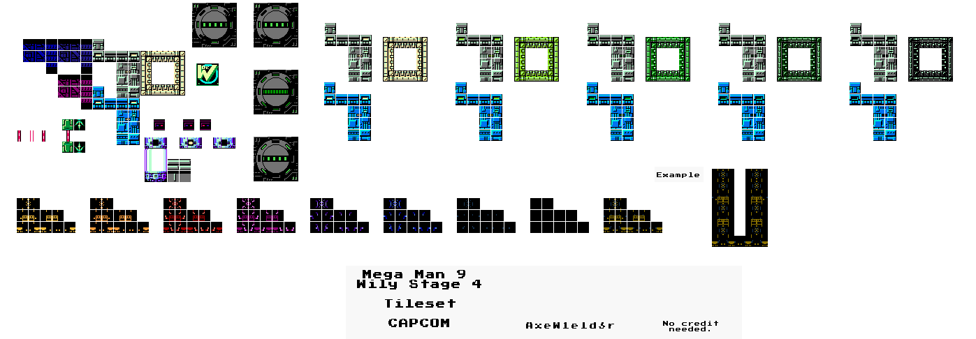 Mega Man 9 - Wily Stage 4 Tileset