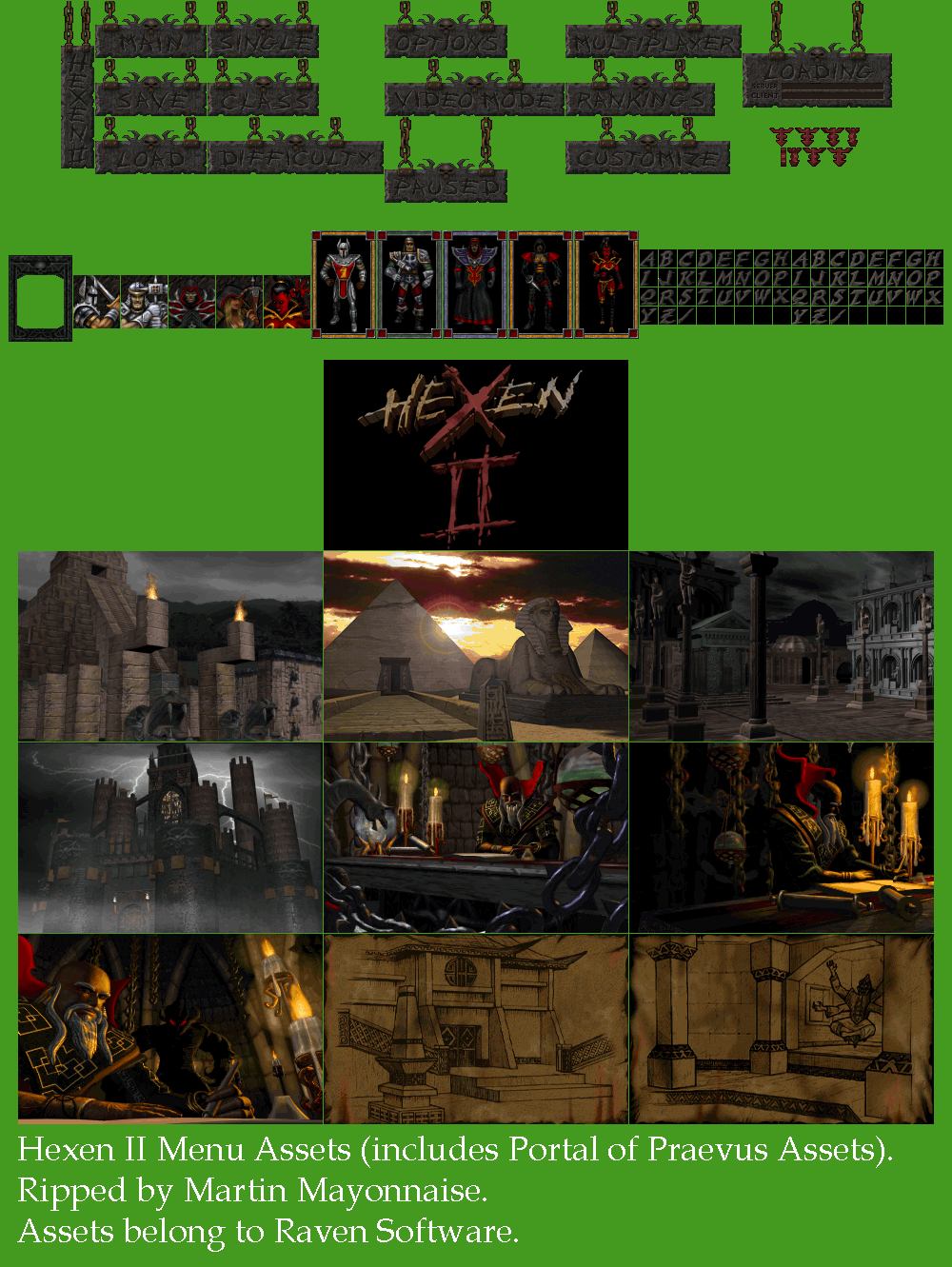 Hexen II - Menu Assets