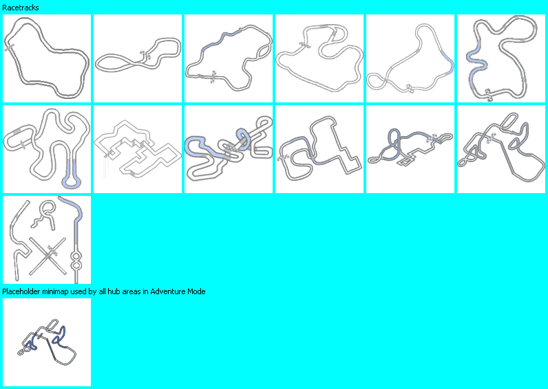 Crash Nitro Kart - Track Minimaps