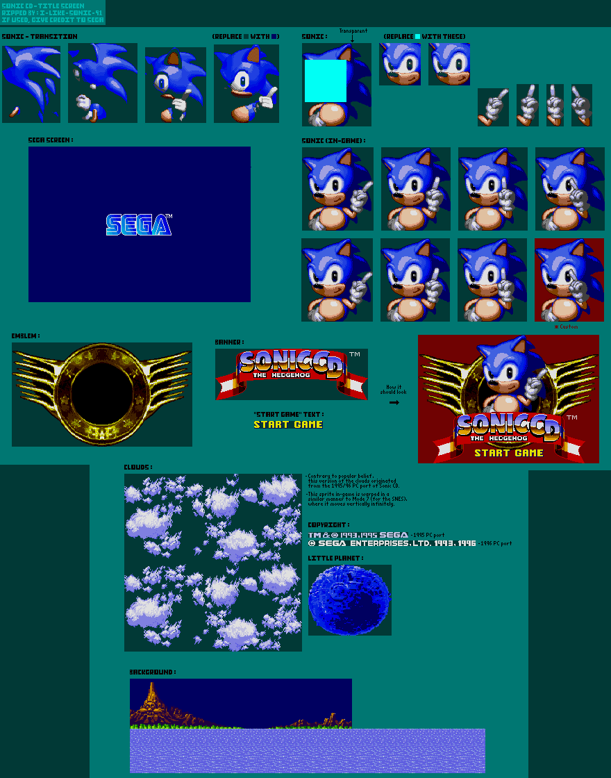 Sonic the Hedgehog CD (1995/1996) - Title Screen