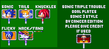 Sonic the Hedgehog Customs - Signposts (Sonic Triple Trouble, Sonic 3-Style)