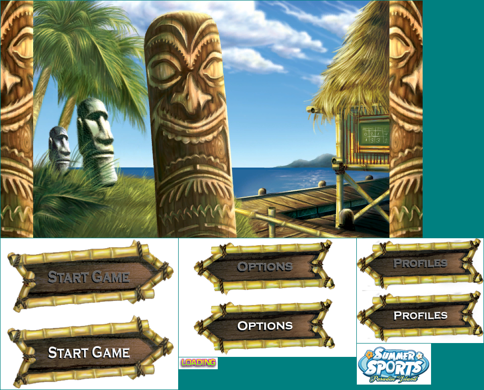 Summer Sports: Paradise Island - Main Menu