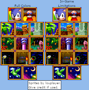 Sonic 1 Icons (Genesis-Style)