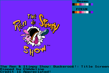 The Ren & Stimpy Show: Buckeroo$ - Title Screen