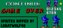 Metal Sonic Rebooted (Hack) - Game Over and Continue