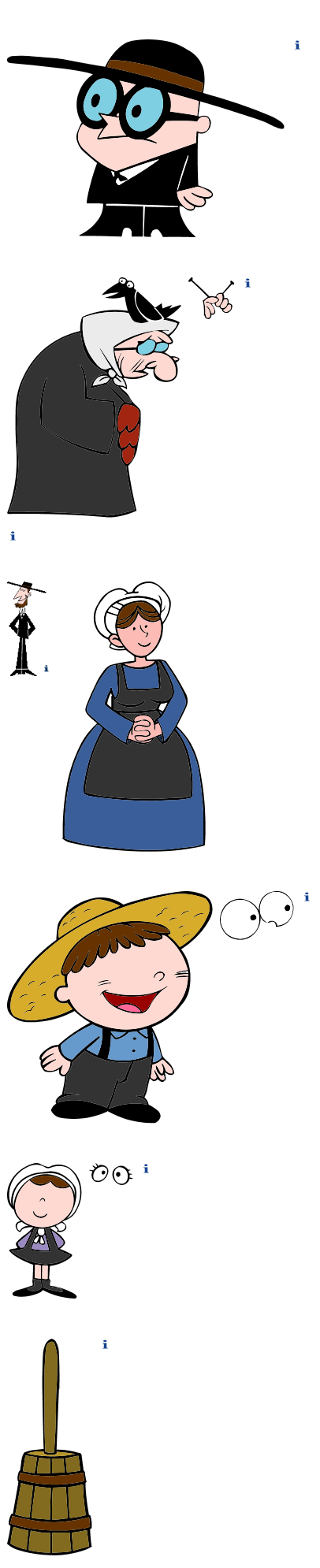 Ol' McDexter (Amish Episode) Characters