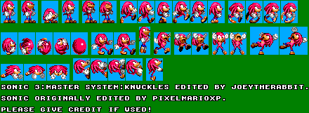 Sonic the Hedgehog Customs - Knuckles (Master System-Style)