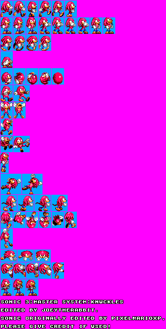 Knuckles (Sonic 3, Master System-Style)