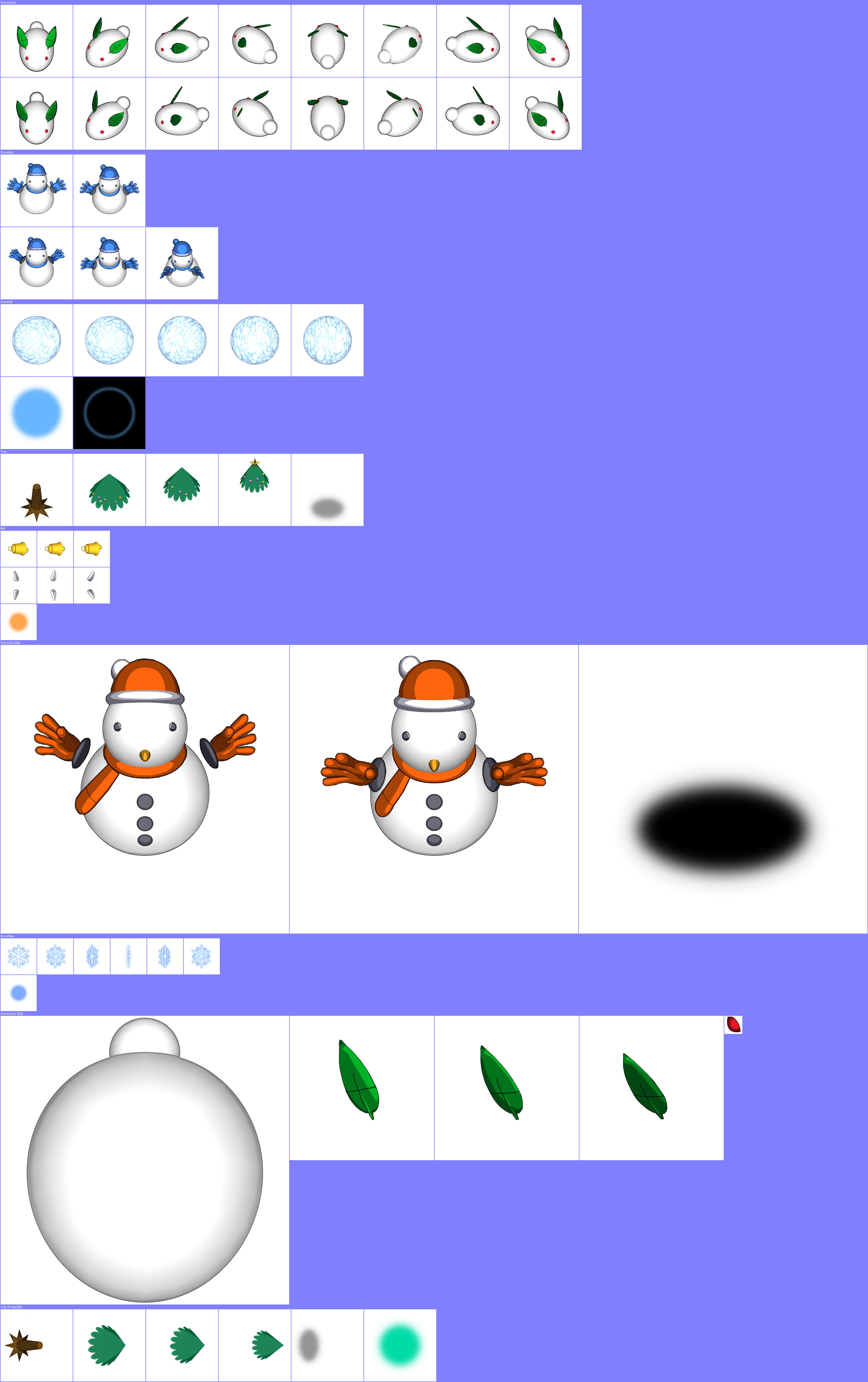Xmas Shooting - Scramble!! - Stage 1 Enemies