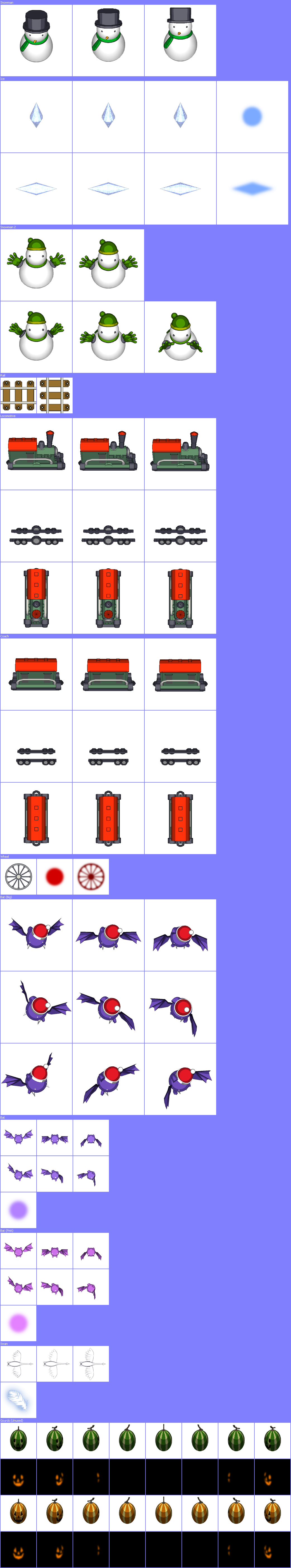 Xmas Shooting - Scramble!! - Stage 2 Enemies