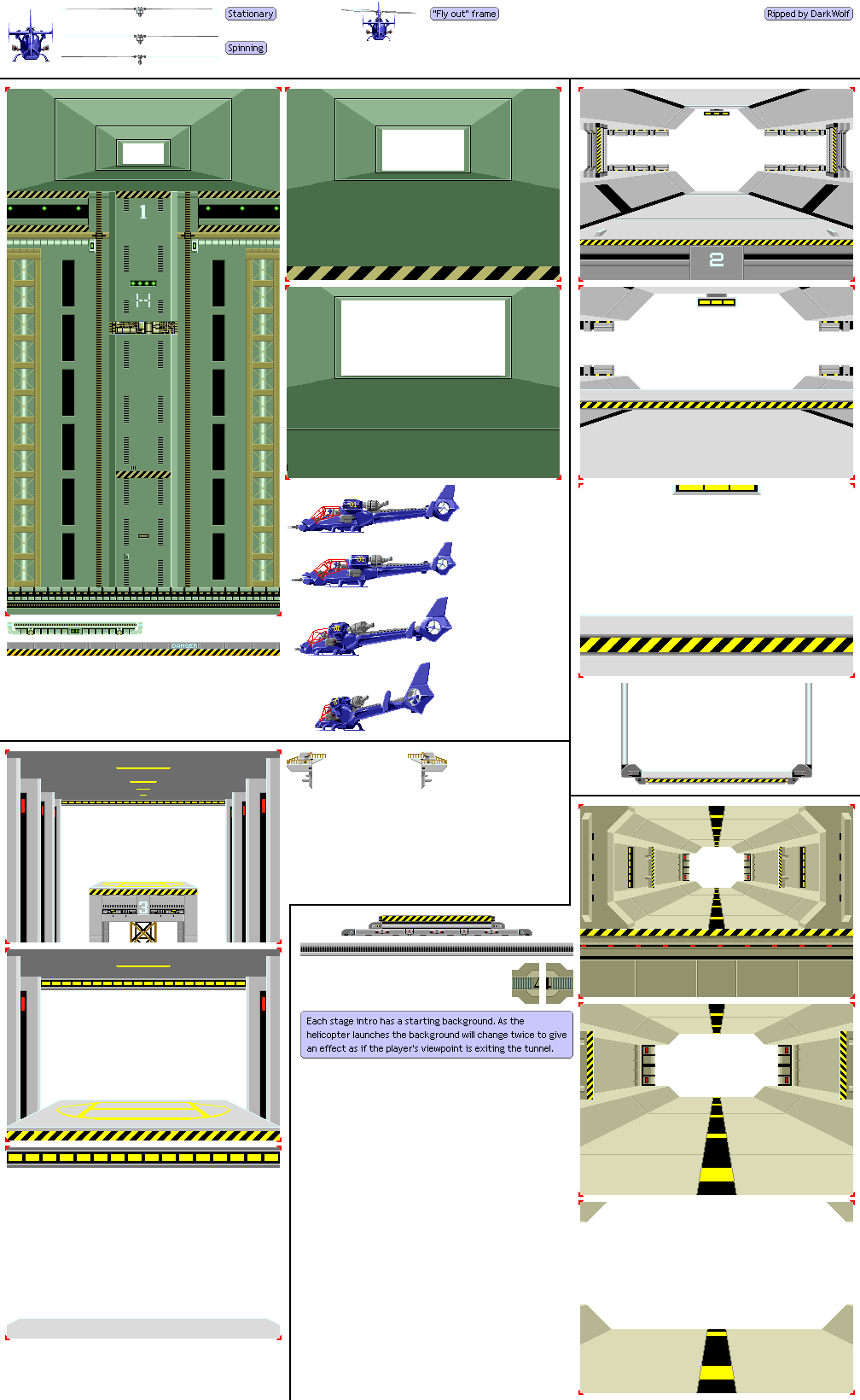 Super Thunder Blade - Stage Intros