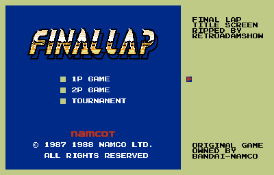 Final Lap (JPN) - Title Screen