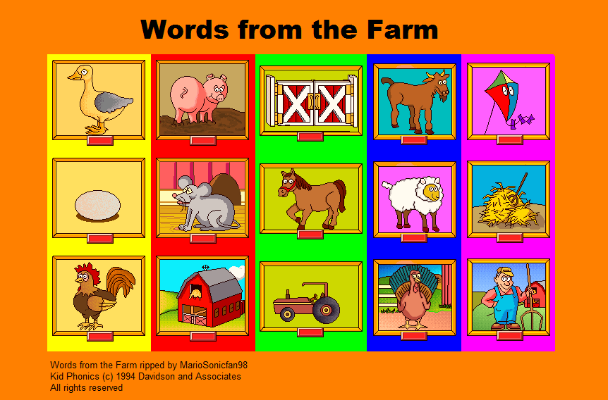 Kid Phonics - Words from the Farm