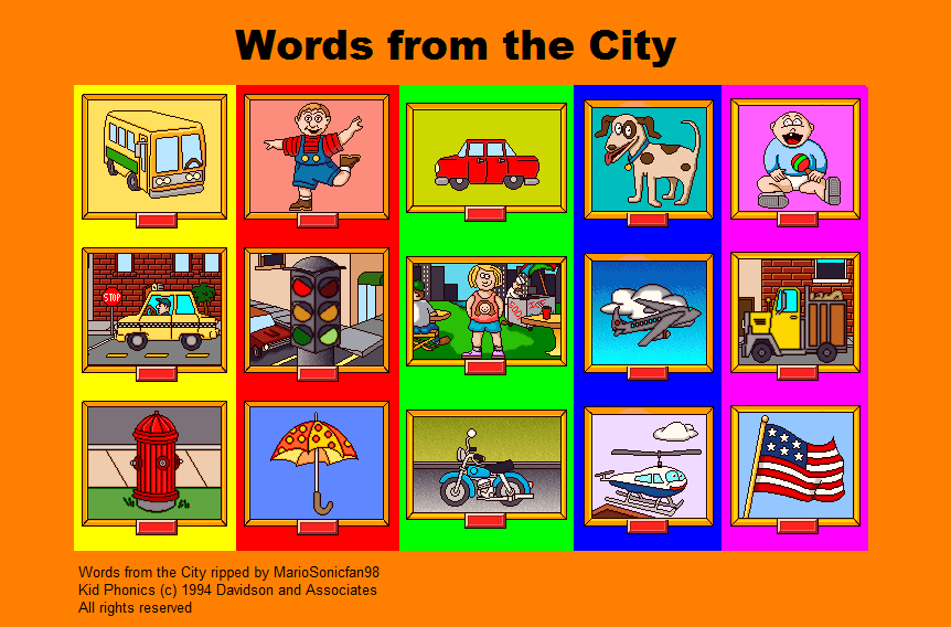 Kid Phonics - Words from the City