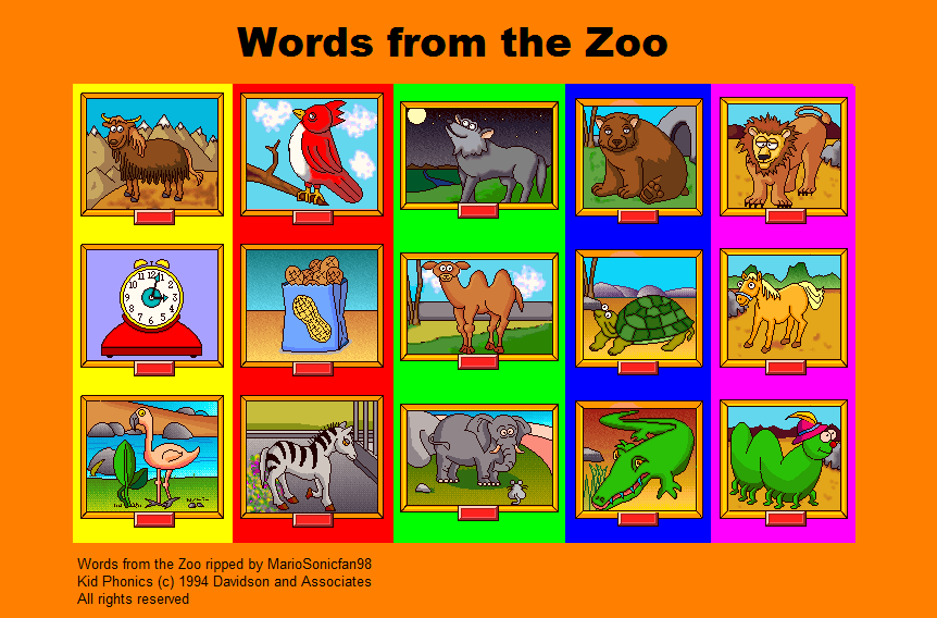 Kid Phonics - Words from the Zoo