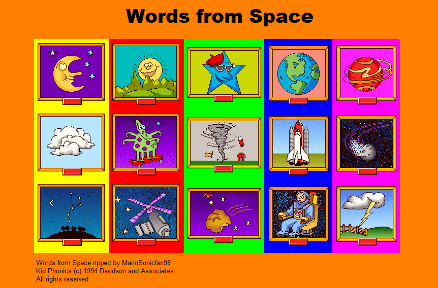 Kid Phonics - Words from Space