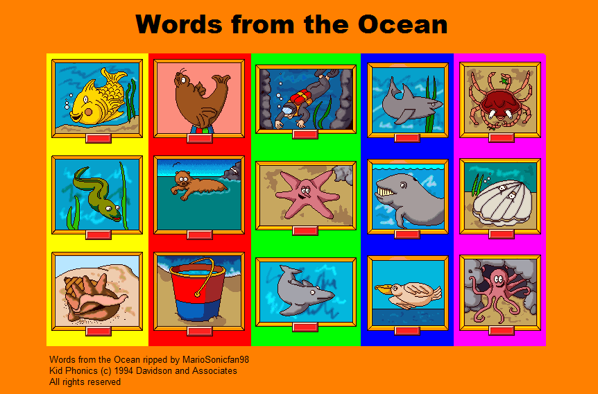 Kid Phonics - Words from the Ocean