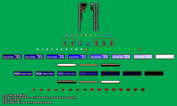 Castlevania: Symphony of the Night - HUD (Richter)