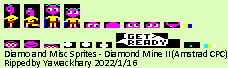 Diamond Mine II - Diamo and Miscellaneous Sprites