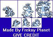 Pokémon Generation 2 Customs - #158 Totodile, #159 Croconaw & #160 Feraligatr (R/G/B-Style)