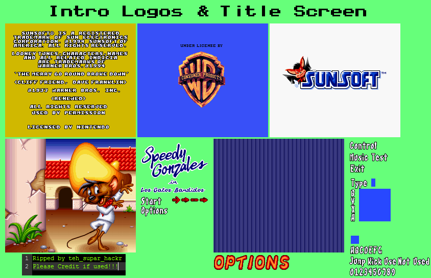 Title Screen Elements