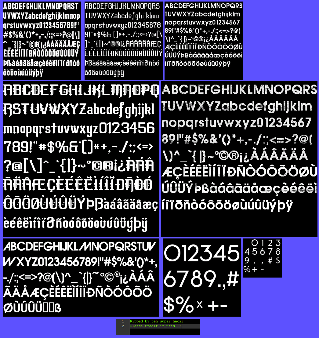 Rock Band 2 - Fonts