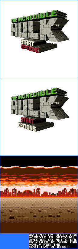 The Incredible Hulk - Main Menu