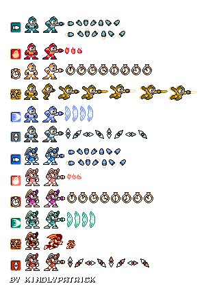 Rockman and Forte WonderSwan Weapons (NES-Style)