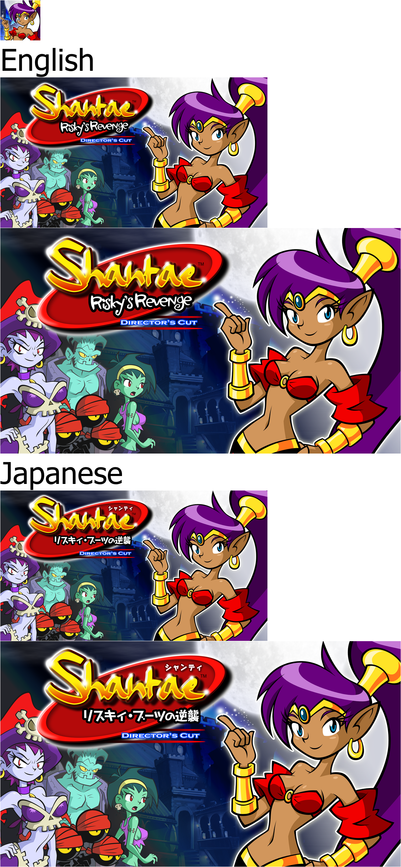 Shantae: Risky's Revenge Director's Cut - HOME Menu Icon and Banners