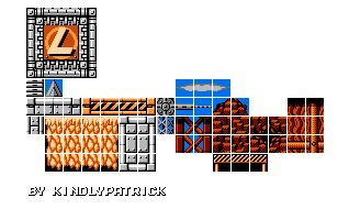 Mega Man Customs - Guts Man Tileset (MM9-Style)